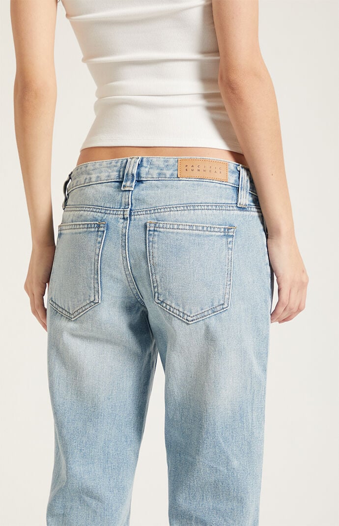 Pacsun Charlie Low Rise Baggy Bootcut Jeans Light Blue