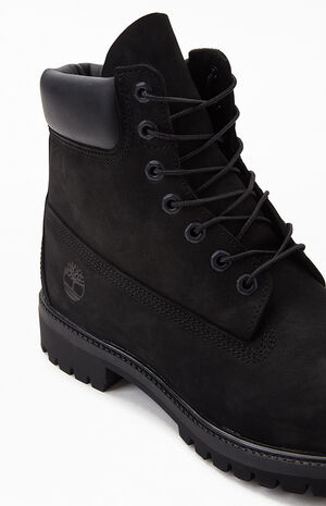 Black Premium Waterproof Leather Boots image number 6
