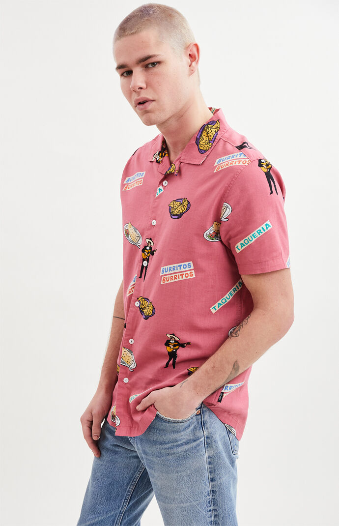 Hot Fudge Short Sleeve Button Up Shirt