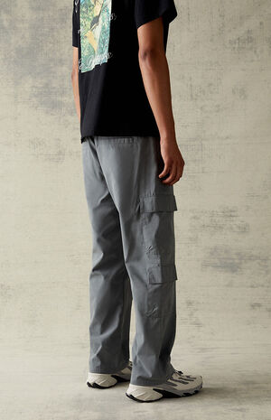 Canvas Green Straight Cargo Pants image number 4
