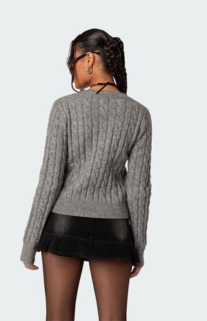Minka Fitted Cable Knit Sweater image number 5