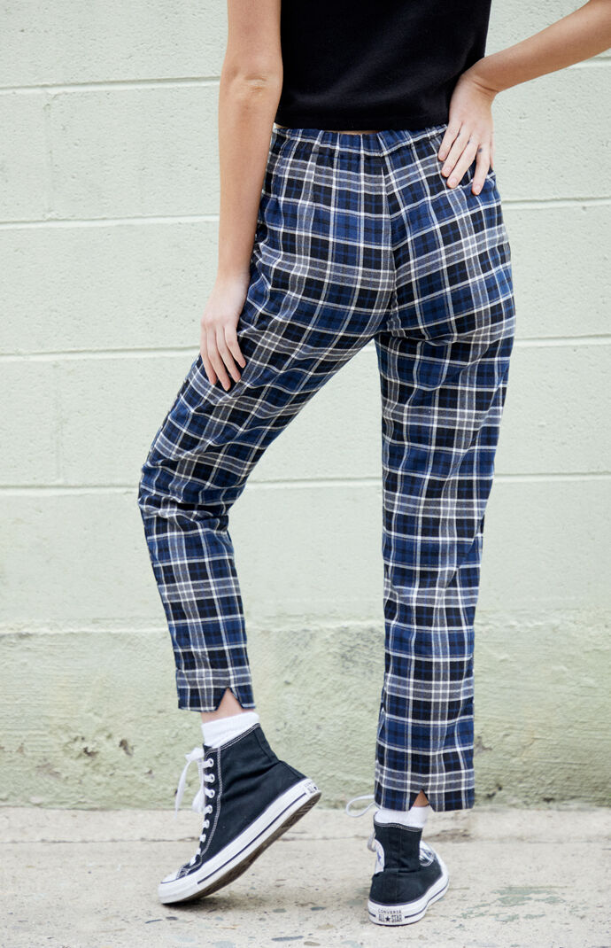 John Galt Blue Plaid Tilden Pants | PacSun