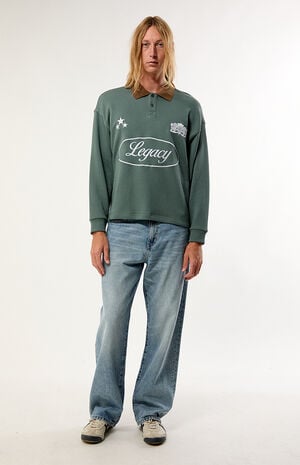 Green Legacy Long Sleeve Rugby Polo Shirt image number 5