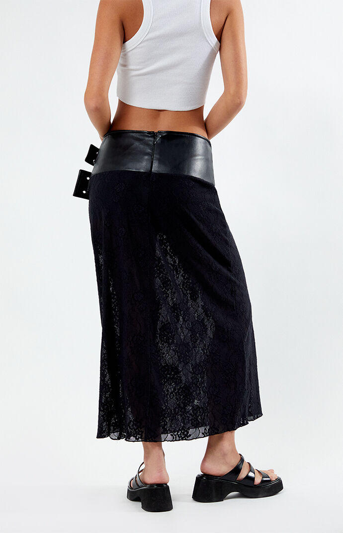 【AAKE】[BELT SET] KNIT MIDI SK CUT-OUT KNIT SKIRT WITH BELT - Brown | ZARA United States