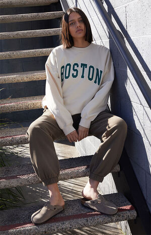 Cream Boston Crew Neck Sweatshirt image number 1