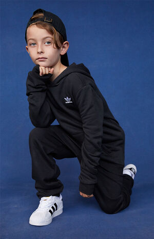 Kids Black Essentials Hoodie image number 1