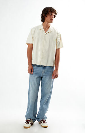 Cream Arlo Oversized Camp Shirt image number 4