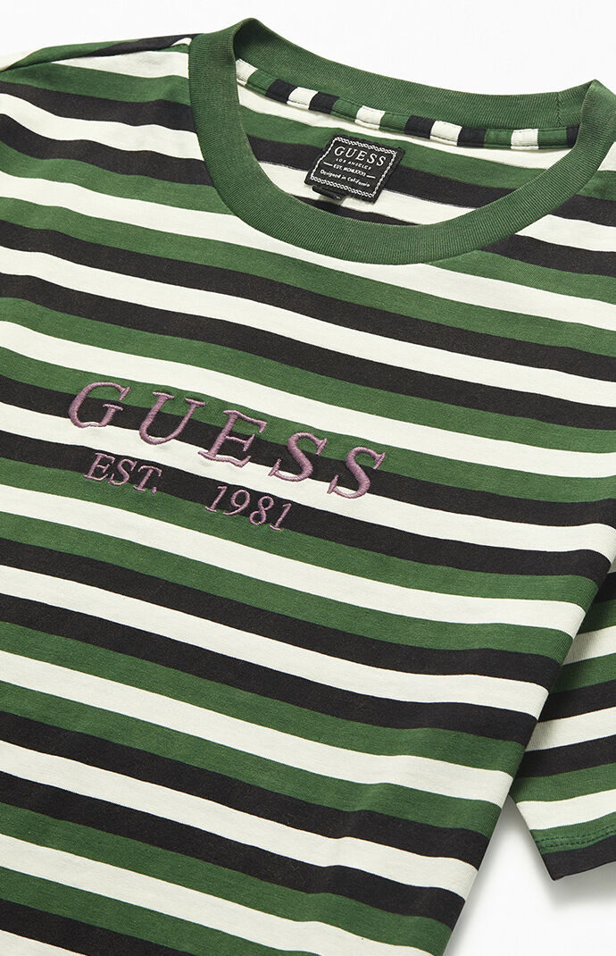 guess striped shirt with logo