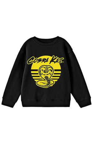 Kids Cobra Kai Yellow Circle Crew Neck Sweatshirt image number 1