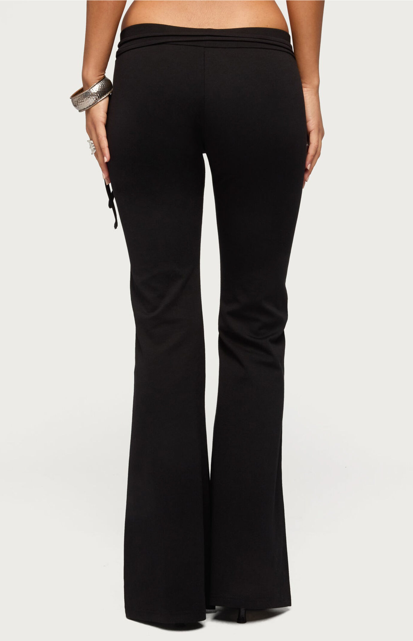 Edikted Junipar Waist Tie Flared Pants