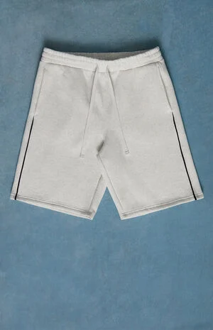 Gray Piping Track&nbsp;Sweat Shorts&nbsp; image number 1