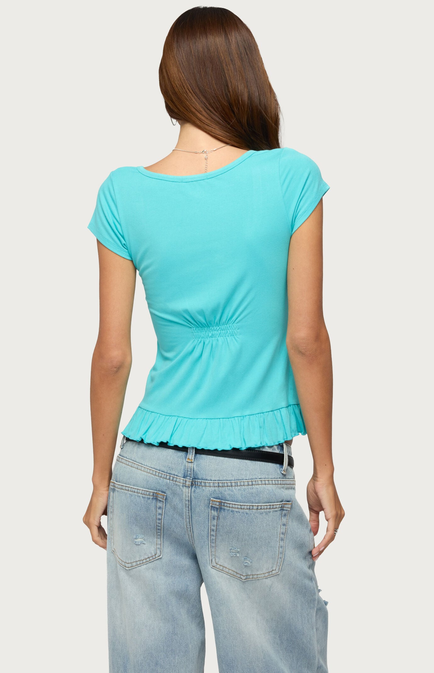 Edikted Liliannah Ruffle Babydoll Top