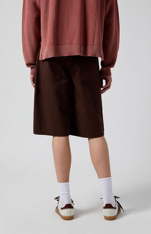 Brown Extreme Baggy Shorts image number 5