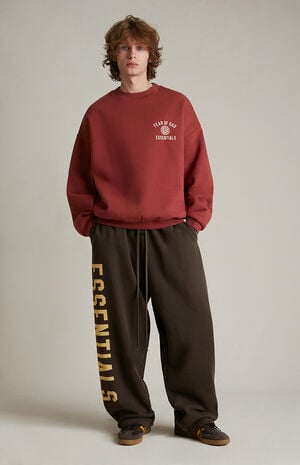Brown Heavy Fleece Relaxed Sweatpants image number 2