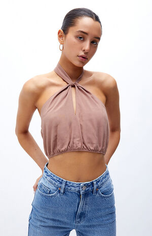 Crossover Halter Tank Top image number 1