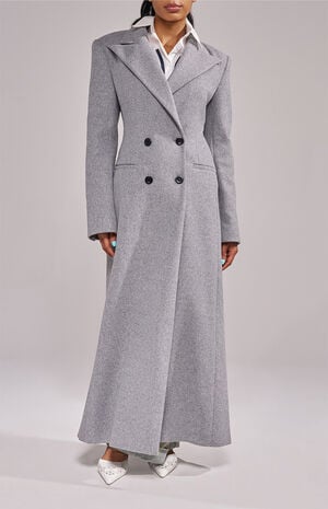 Haloir Grey Trench Jacket image number 2