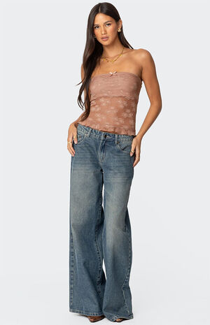 Ballet Sheer Lace Tube Top image number 4