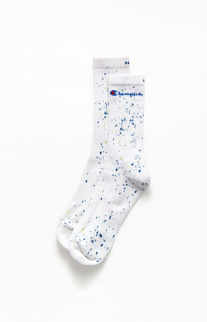 Paint Splatter Crew Socks