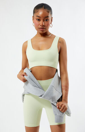 Active Seamless Ribbed Sports Bra image number 1