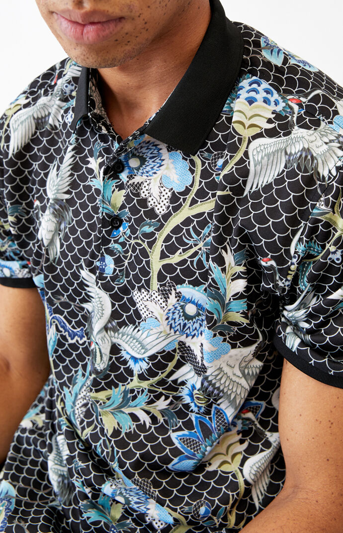 Paisley Flower Polo Shirt