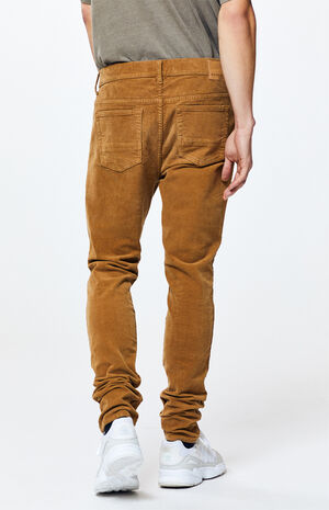 Pacsun Tan Stacked Skinny Corduroy Pants Pacsun