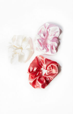 3 Pack Satin Hair Scrunchies image number 1