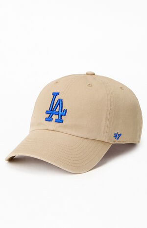 Khaki LA Dodgers Clean Up Dad Hat image number 4