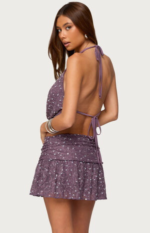 Staj Backless Bead and Sequin Lace Top image number 3