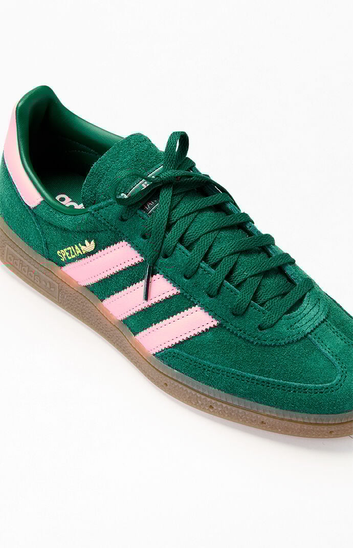 adidas Women's Green & Pink Handball Spezial Sneakers