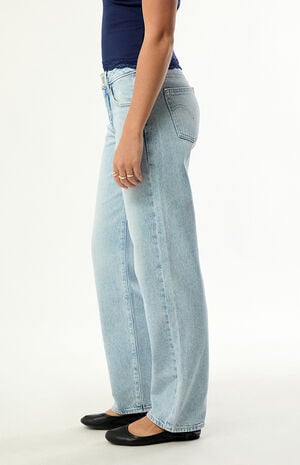 Women's Superlow Straight Jeans - Abraided Art image number 3
