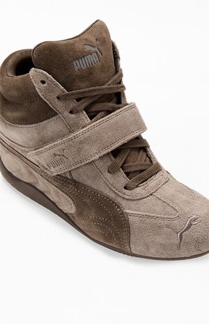 Women's Brown Speedcat Wedge Sneakers image number 6