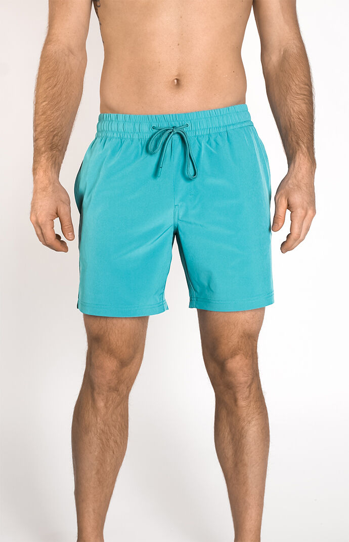 Teal Recycled Seeker 17.5" Swim Trunks