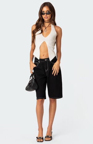 Sculpt Knitted Split Front Top image number 2