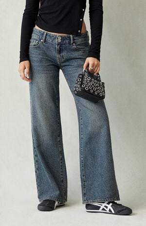 Zoe Low Rise Girlfriend Jeans Dark Blue
