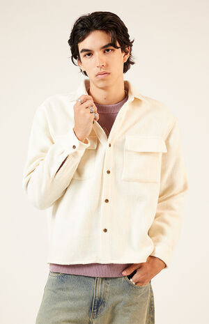 Cream Tweed Overshirt image number 1