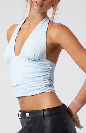 Serena Deep V Halter Top image number 3