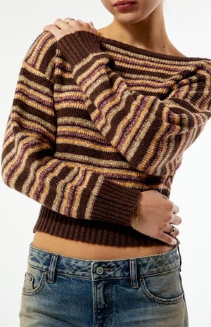 Cosette Ribbed Off-The-Shoulder Sweater image number 3