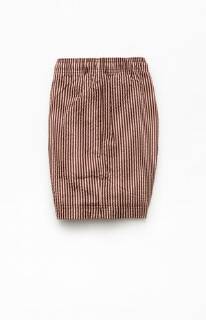 Brown Tonal Seersucker 4.5" Swim Trunks image number 3
