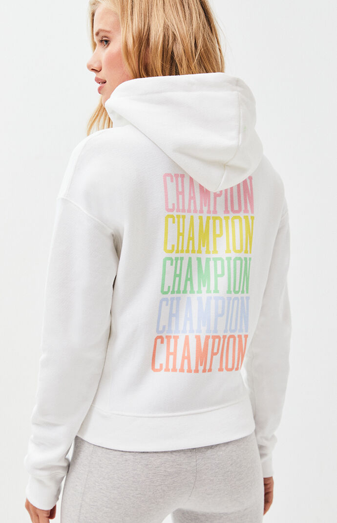 champion hoodie womens white