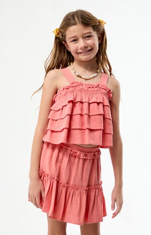 Coral Ruffle Tank Top image number 1