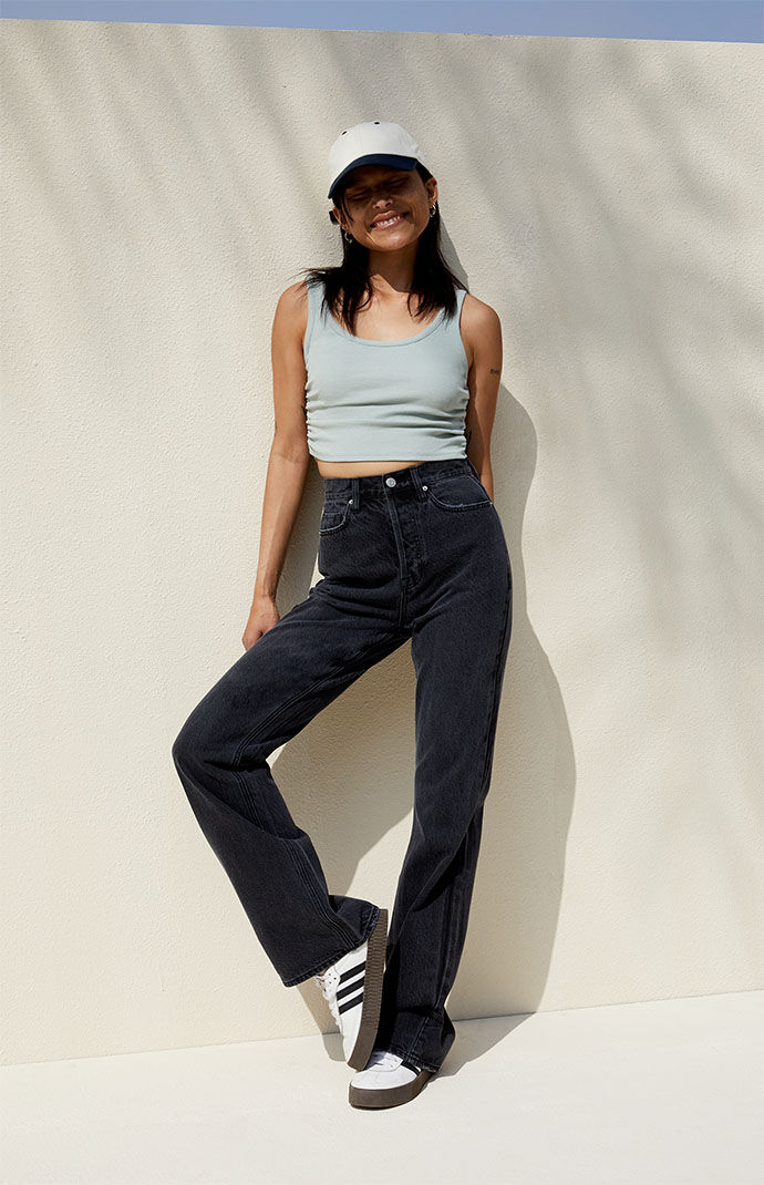 PacSun Eco Black High Waisted Bootcut Jeans PacSun