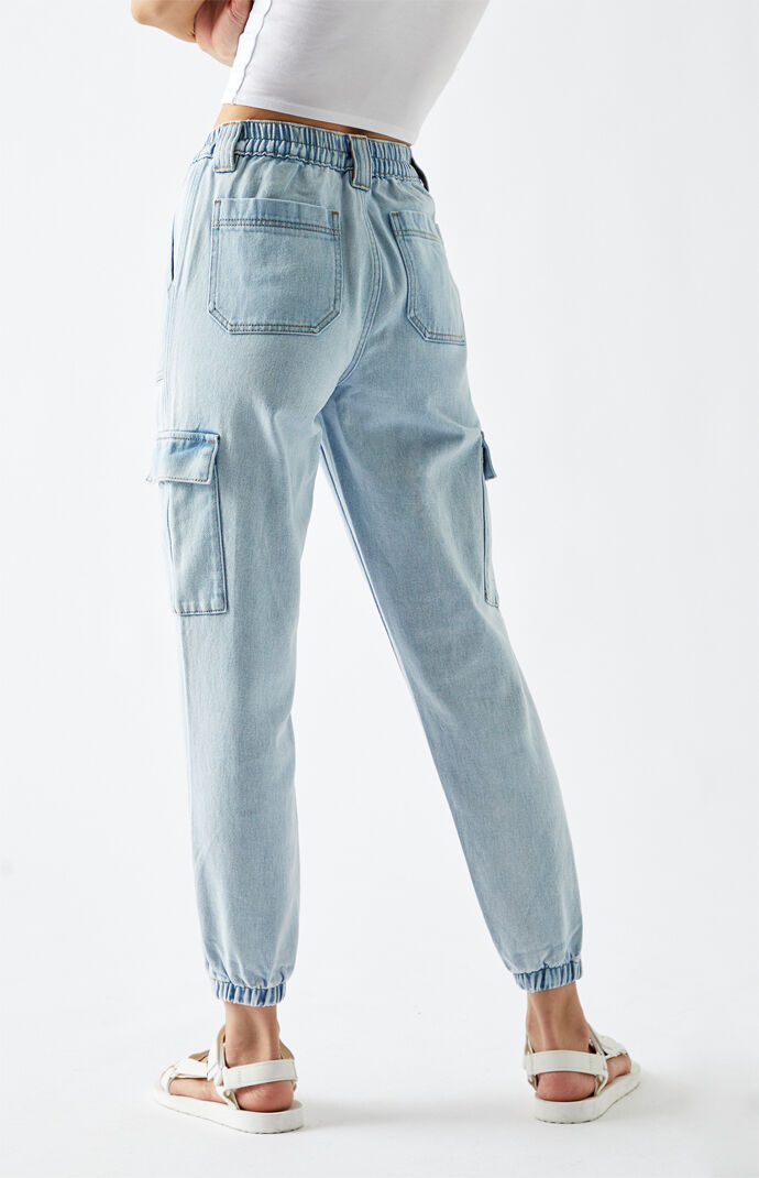 pacsun blue cargo joggers