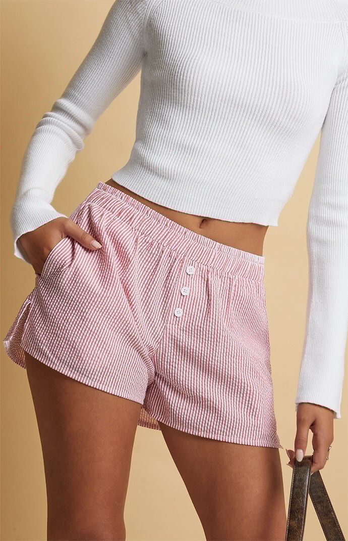 Pink velvet shorts pacsun online