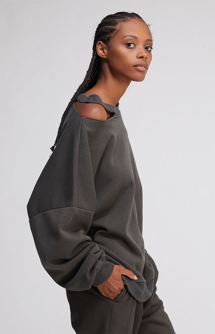 Distressed crew best sale neck