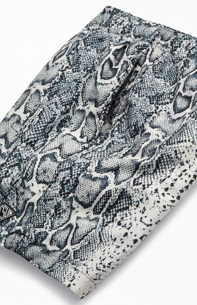 snake print swim trunks
