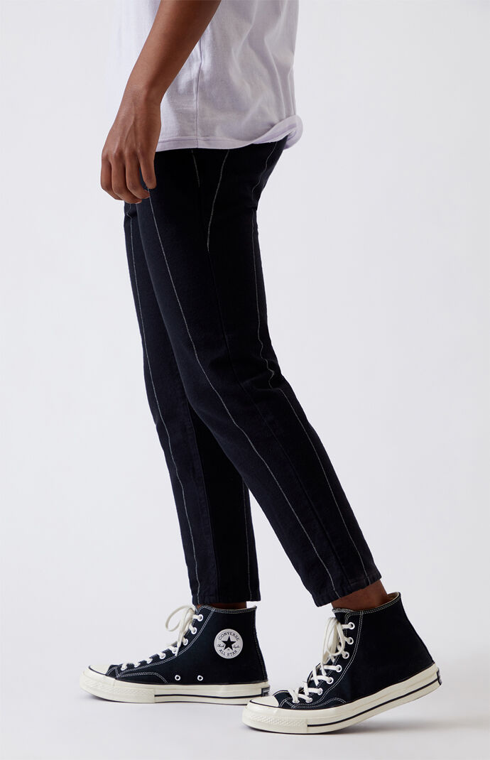 Dark Pinstripe Slim Fit Pants