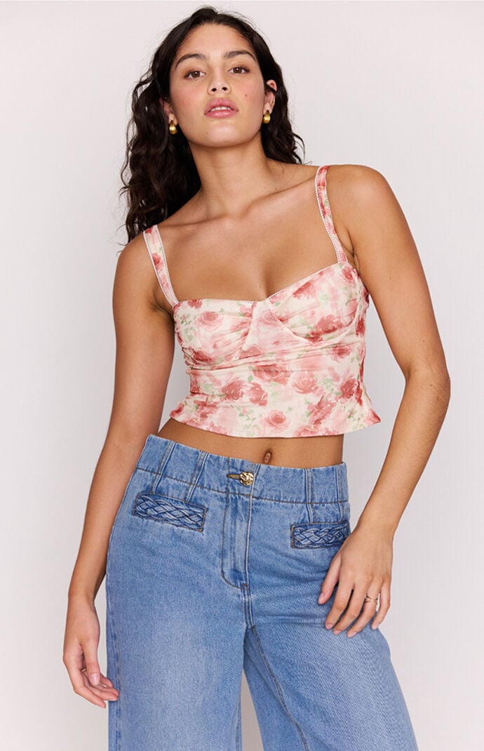 MINKPINK Camille Mesh Bustier Top