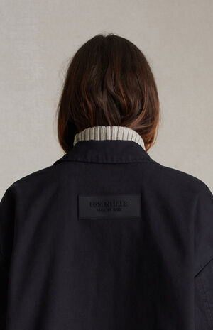 Women's Overdye Black Denim Shell Bomber Jacket image number 3