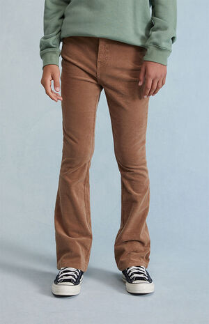Brown Corduroy Flare Pants image number 2