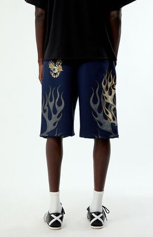 Eyeball Baggy Fleece Sweat Shorts image number 4